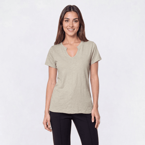 Womens Architect(R) Slub Split Neck Tee